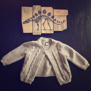 Janie and Jack Grey Knit Sweater
